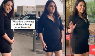 Swara Bhasker Baby Bump: Baby bump flaunted in a little black dress, pregnancy glow on her face
