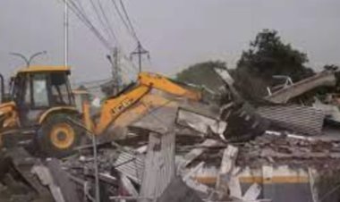Nuh Violence: Bulldozer again after violence, administration is evacuating illegal occupation, 40 shops were demolished